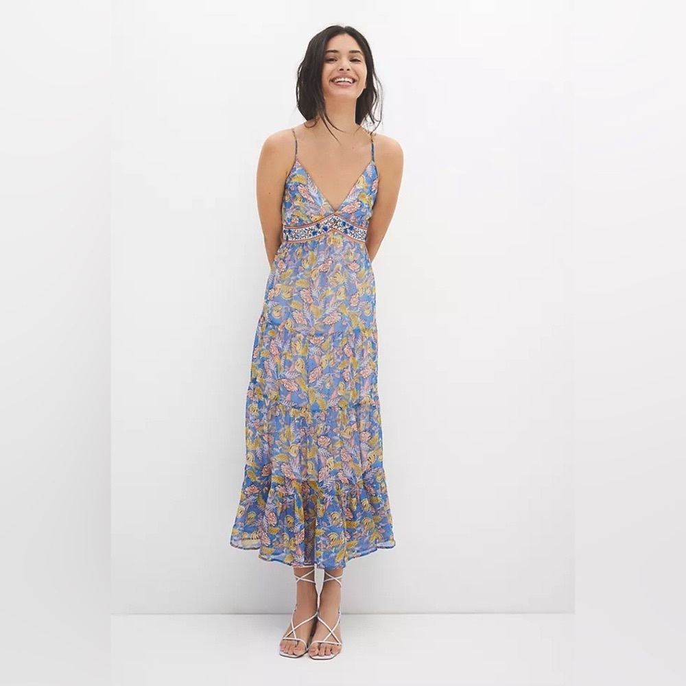 Anthropologie Tiered Maxi Dress